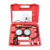 090E Engine Compression Tester Cylinder Leak Down Tester for Car Motorcycle Double Gauge Leakdown Detector Tool
