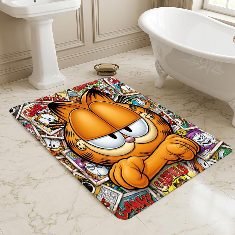 Garfield Comics Living Room Nonslip Area Rug Soft Carpet For Bedroom Game Playroom Sofa Office Home Decor Doormat Christmas Gift C9223