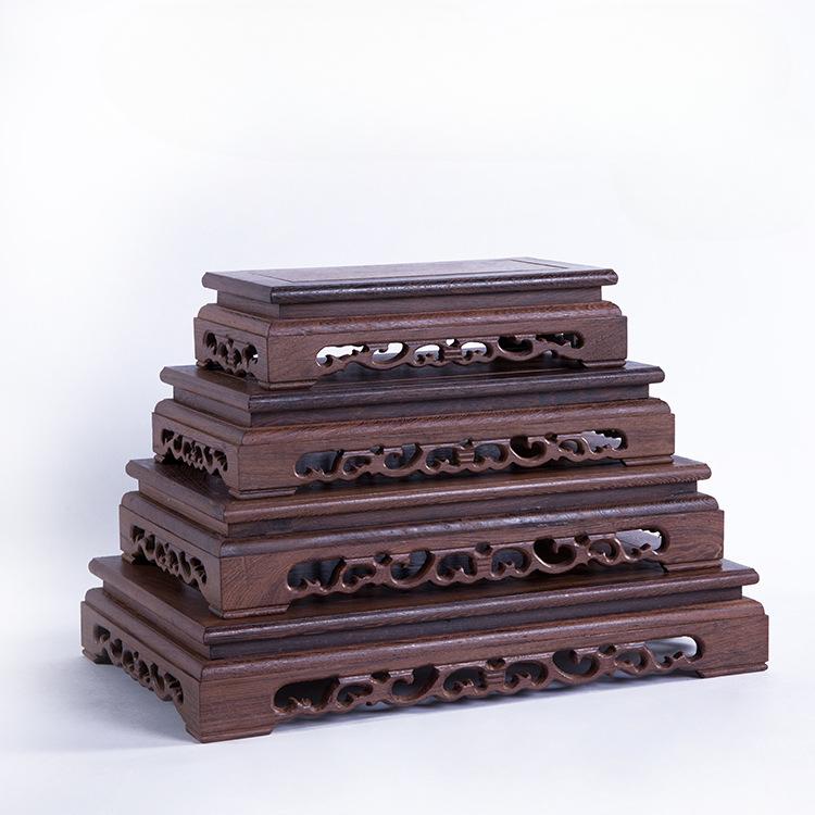 1 Pc Chicken Wing Wooden Base Ornament Living Room Home Decoration Buddha Statue Incense Burner Offering Platform Tea Set Base