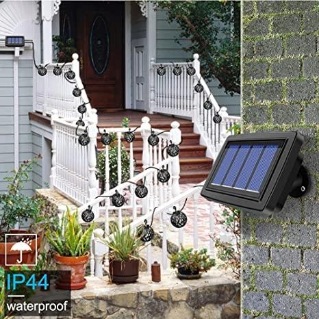 Girlanda Lampki Ogrodowe Solarne 8 Led 2M Ciepłe