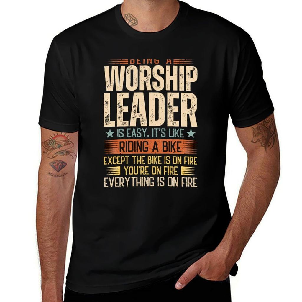 Being A Worship Leader Is Easy TShirt Daily Wear Plain Short Sleeve Shirt TShirt