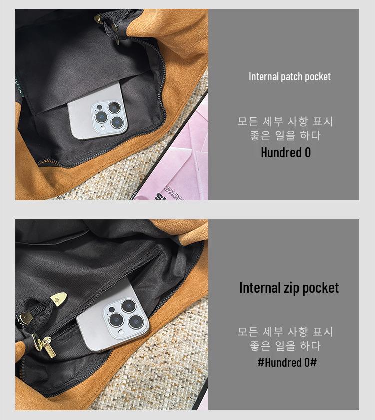 Women's 2025 Retro Handbag - Large Capacity, Frosted Texture, Versatile Crossbody Shoulder Tote