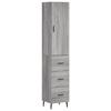 VidaXL Buffet haut Sonoma gris 34,5x34x180 cm Bois d'ingénierie 3198871