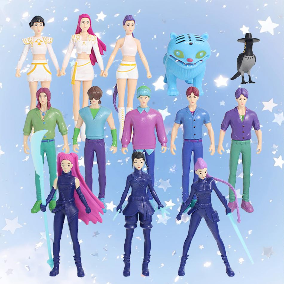 5-18pcs/Set Kpop Demon Hunters Action Figure Toy Derpys Tiger Rumi Mira Zoey Sussy Figurine Doll For Fans Gift Childen Gift
