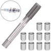 10 Stück Gewindeloch-Reparaturwerkzeuge Metall M10 X 1,0 Muttern und 1 Stück X1,0 Gewindebohrer zur Wiederherstellung beschädigter Gewinde Reparaturwerkzeuge Bohrer