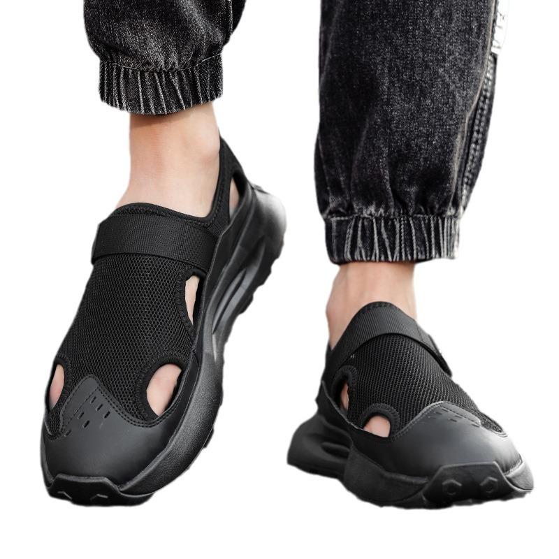 Sandals Men's Summer Outdoor Non-slip Wading Casual Sports Sandals Thick-soled Wear-resistant Driver Driving Hole Beach Shoes