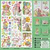 Cartoon Rabbit & Colored Eggs Static Cling Window Decor Stickers for Easter
