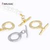 Wholesale 18K Gold Plated Brass Round OT Toggle Clasps Connector For DIY Bracelet Necklace Making Findings