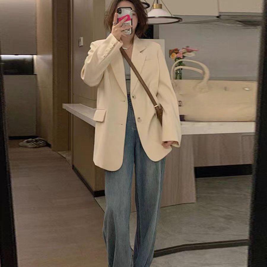 Chic and Elegant Ladies' Short Suit Jacket with High-end Vibes for Early Spring, Trendy Korean Style Suit Perfect for Petit