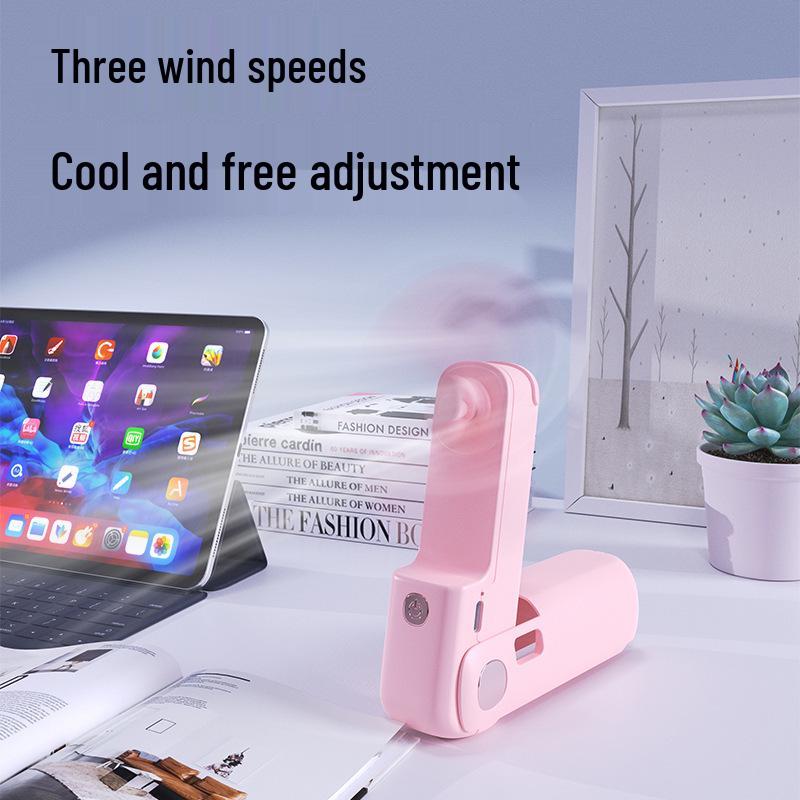 Tragbarer USB-Wiederaufladbarer Mini-Faltventilator mit individuellem Logo