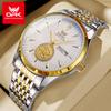 OPK 8150 Men's Dress Wristwatch Luxury Waterproof Luminous Dual Calendar Original Business Quartz Watch for Man