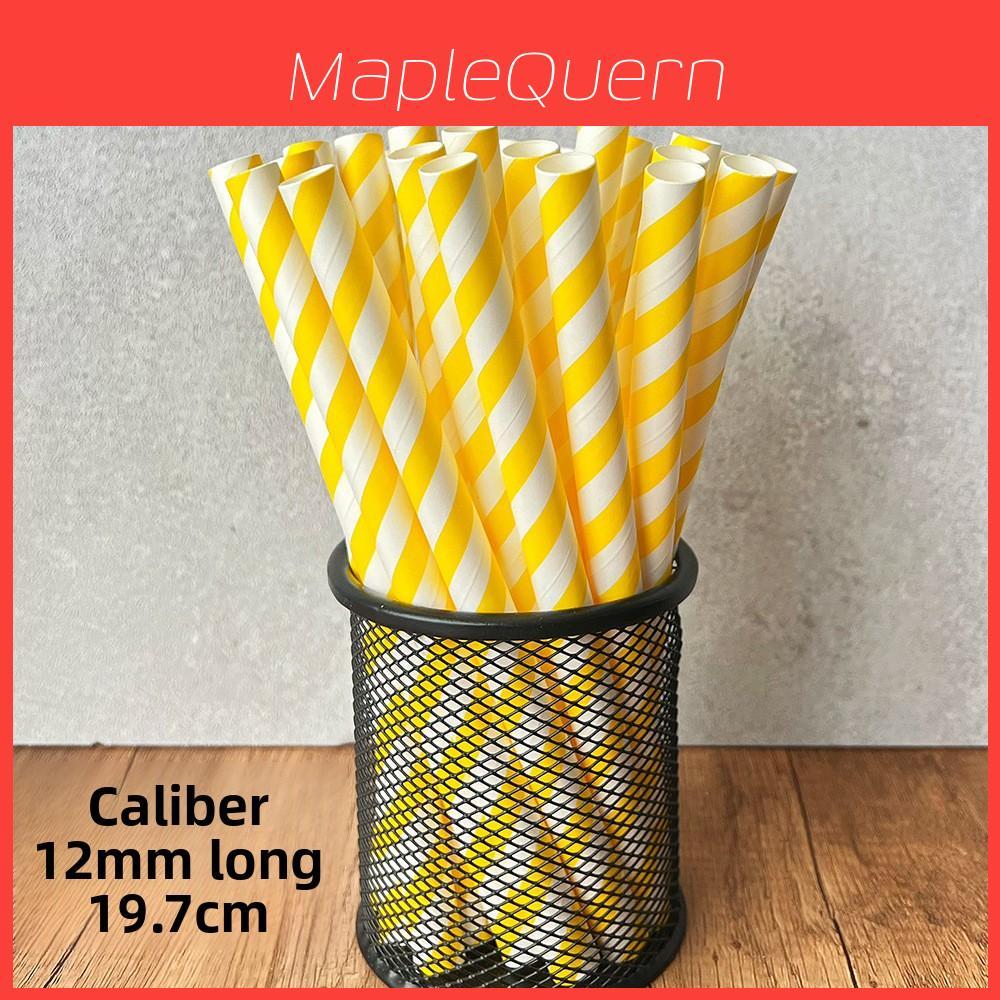 Paper Straws 12mm Degradable Largecapacity Bubble Tea Colorful Party Decor For Cafes