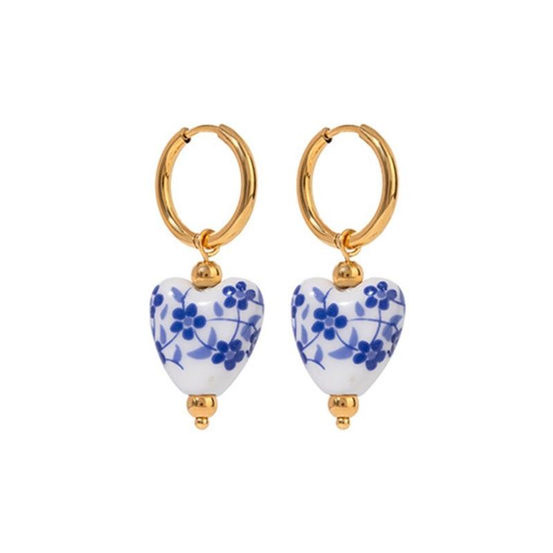 Practical Stainless Steel Fish Scallops Shells Charm Earrings Fashion Gold Color Jewelry for Women and Mom's Gifts