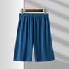 Pantaloncini da pigiama da uomo Pantaloncini da homewear Vita elastica pieghettata Gamba larga Pantaloncini casual larghi e morbidi traspiranti con cavallo profondo e lunghezza al ginocchio