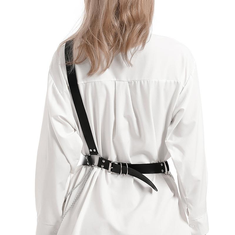 New Female Nightclub Body Binding, Sex Belt, Chain Punk Style, European and American Sexy Crossbody Strap, Restraint Belt