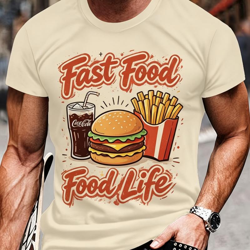 

Round neck short-sleeved T-shirt top, comfortable and breathable fabric, casual and sports style XL