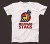 Michigan Stags T Shirt 717 Detroit Retro 1970s Ice Hockey Sports Team Red Wings