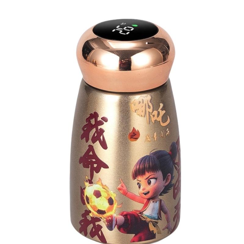 

The Mini Stainless Steel Insulated Cup Features Cute Cartoon and Childlike Prints That Display The Temperature Conveniently 230ml