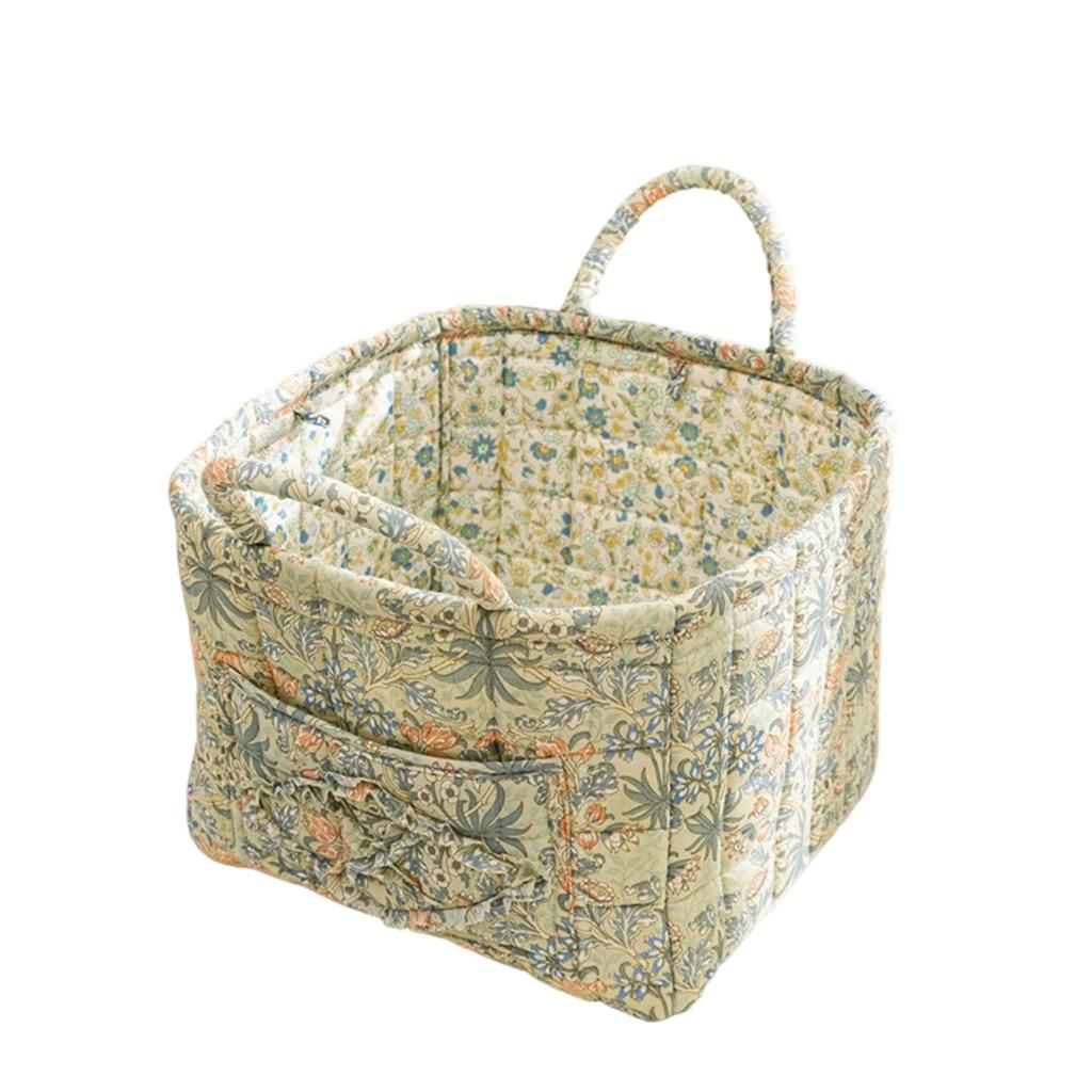 Large Home Fabric Miscellaneous Storage Basket, Korean Style Portable Underwear Organizing Frame Storage Basket
