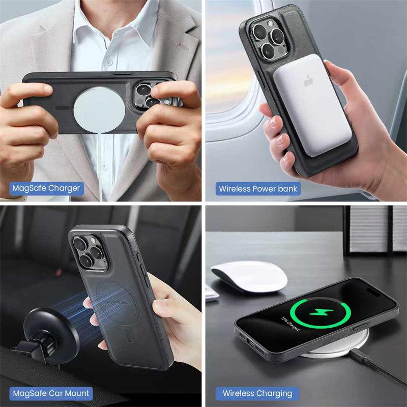 Detachable 2IN1 Real Magsafe Strong Magnetic Wireless Charging Wallet Case For iPhone 12 13 14 15 16 Pro Max Plus Cover