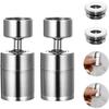 2 Pack Sink Faucet Aerator 360 Degree Swivel Kitchen Faucet Sprayer Attachment,55/64 Inch-27Thread,15/16 Inch-27UNS Male Thread Adapters
