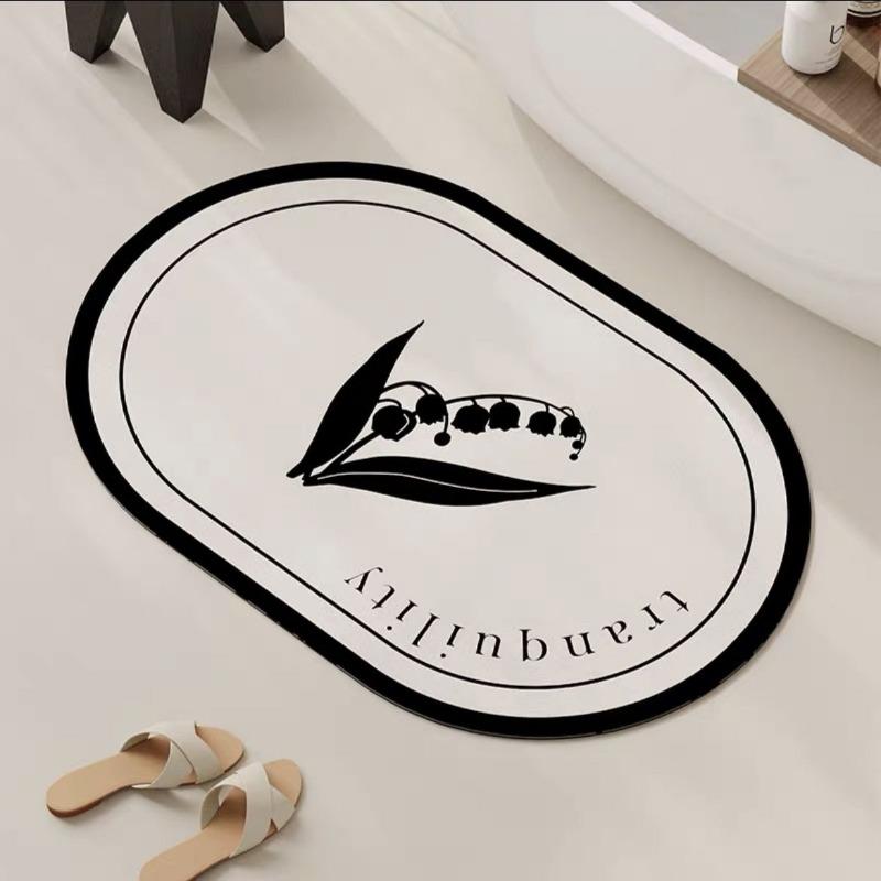 Bathroom floor mat Soft diatom mud Water-absorbing quick-drying non-slip mat Light luxury