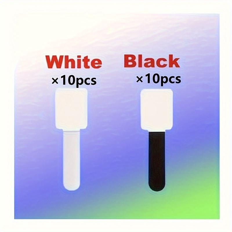 

20pcs Nylon Cable Management Clips - Black & White, Desk Organizer for Data and Computer Cables desktop organizer office