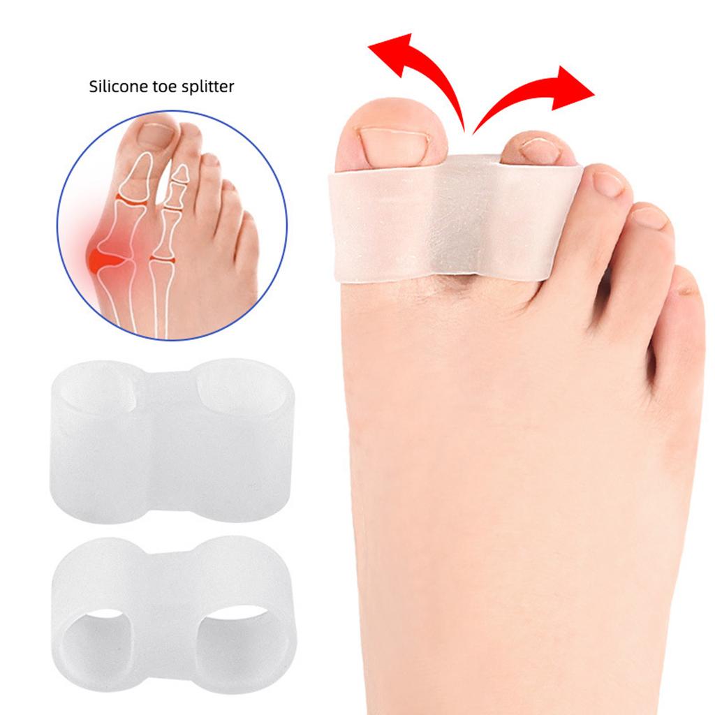 Adjustable Silicone Toe Separators For Bunions 2 Pack Flexible Design For Various Shoe Sizes Support All Day Wear