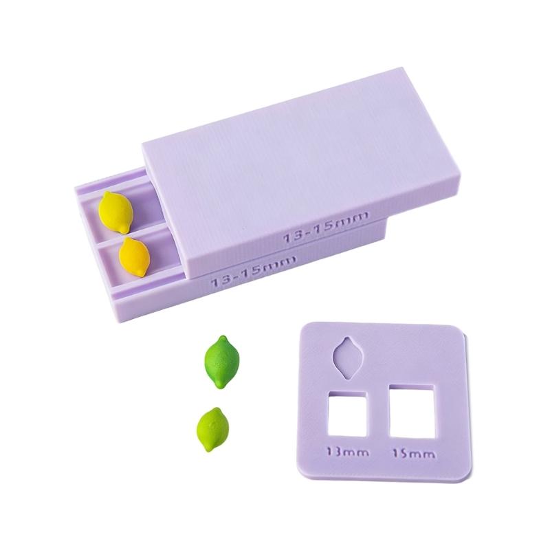 

Lemon Shape Clay Bead Roller Mold Double Size Craft Jewelry Tool Clay Rolling Molds Plastic Texture for 13mm 15mm Beads фиолетовый