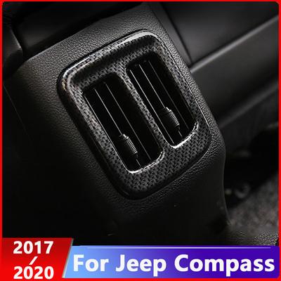 Pro Jeep Compass 2017 2018 ABS chromovaný zadní kryt výdechu klimatizace, kryt interiéru, doplňky