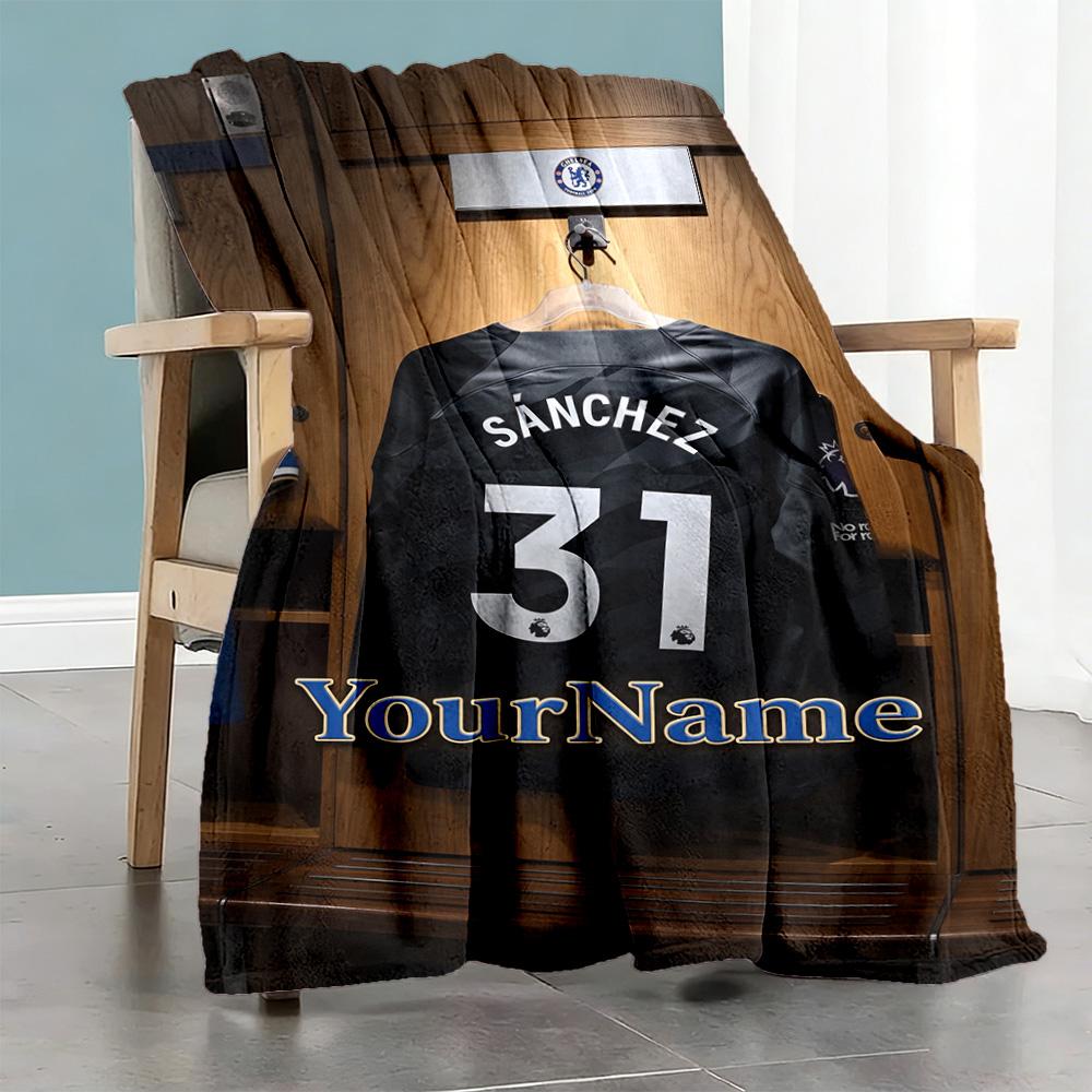 Chelsea Customize Your Name Blanket Lightweight Customizable Blanket Ultra-Soft Perfect for Bedding Couch Picnics Seaside Ideal for All Seasons