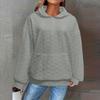 Women's Fashionable Casual Solid Color Long Sleeved Hooded Pocket Pullover Sweater Sweatshirt Top