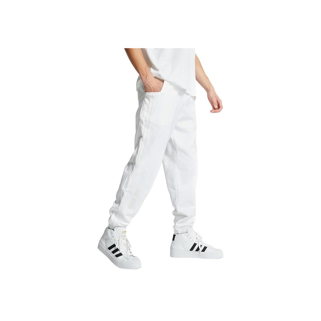 Adidas Originals Trefoil Ninja Pants Mid-Waist Fleece Knit Joggers Men Bottoms White GP2322