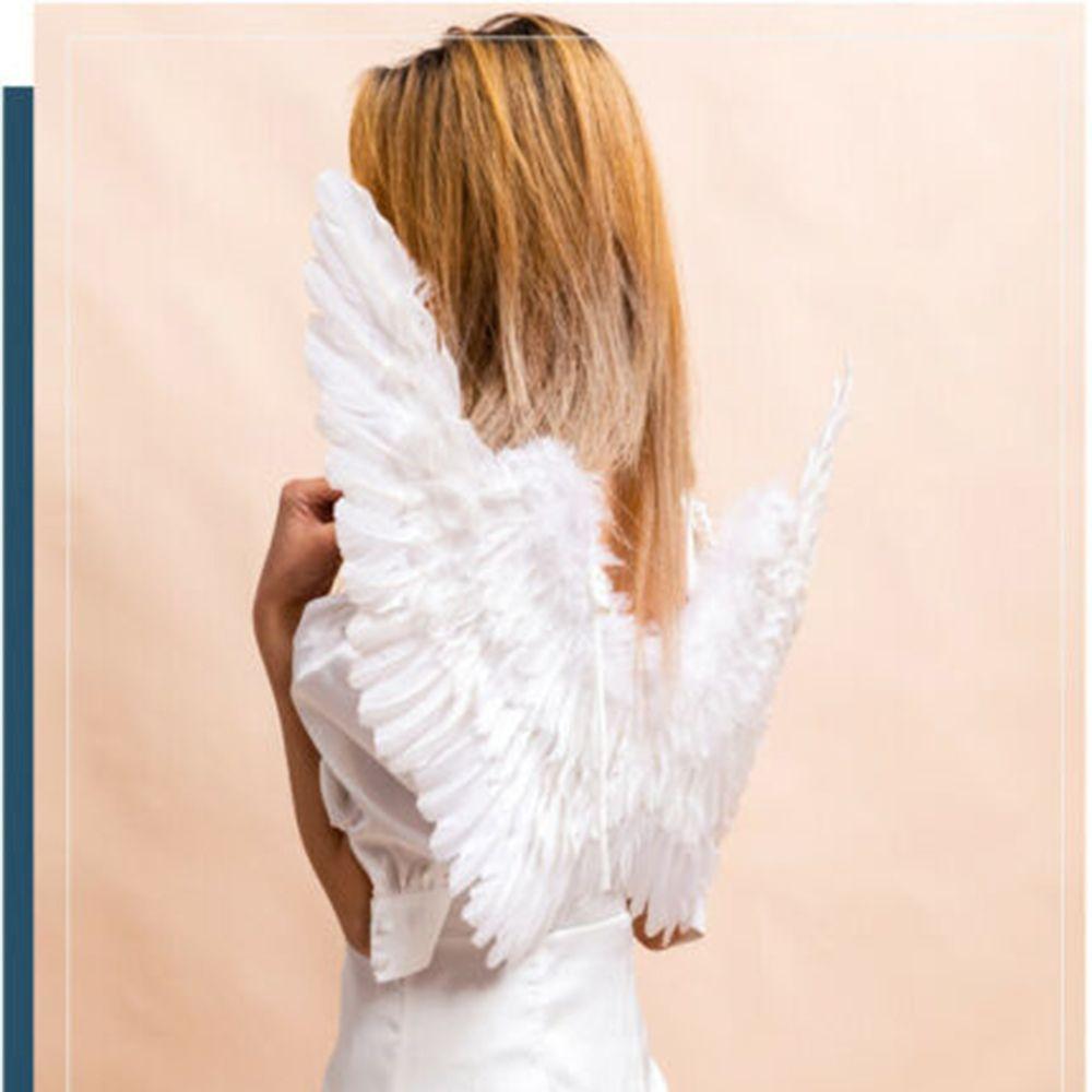 New Year Party Photo Props Holiday Party Decoration Dressing Up Catwalk Performance Show Angel Feather Wings DIY Costume