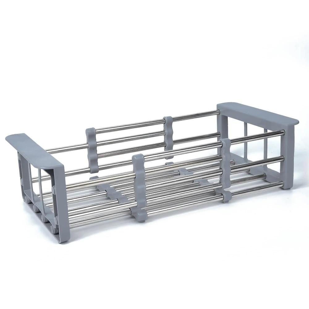 1pc Kitchen Sink Drain Rack Dish Drain Rack Kitchen Basket Folding Drying Rack Stainless Steel Kitchen Sink Kitchen Washing Dish