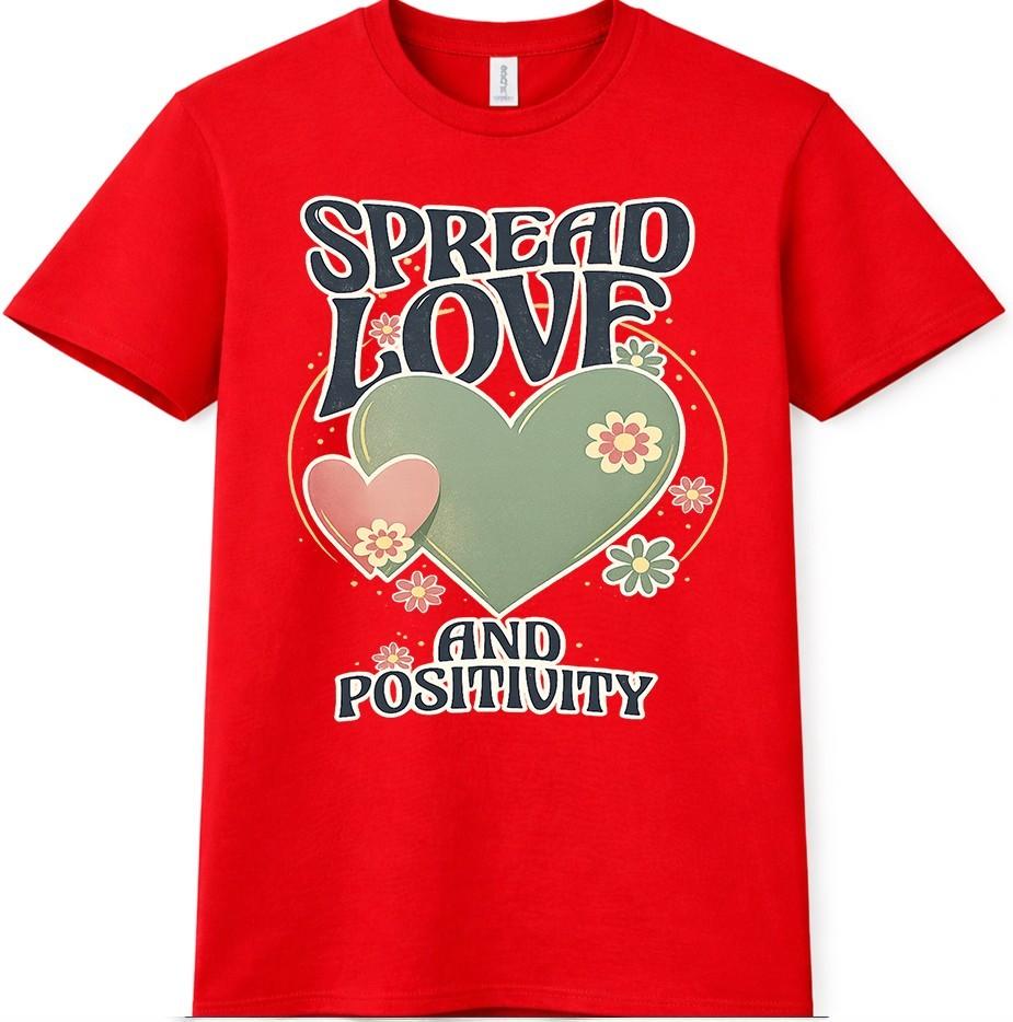 Inspirational T Shirt Spread Love Positivity Quote Graphic Tee Casual Top S
