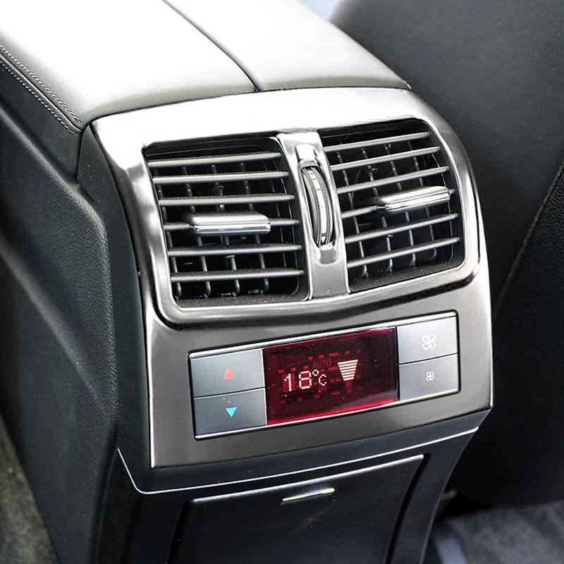Hot Interior Mouldings For Mercedes Benz E Class W212 2012-2015 Rear Air Condition Outlet Vent Frame Cover Carbon Texture Trim I