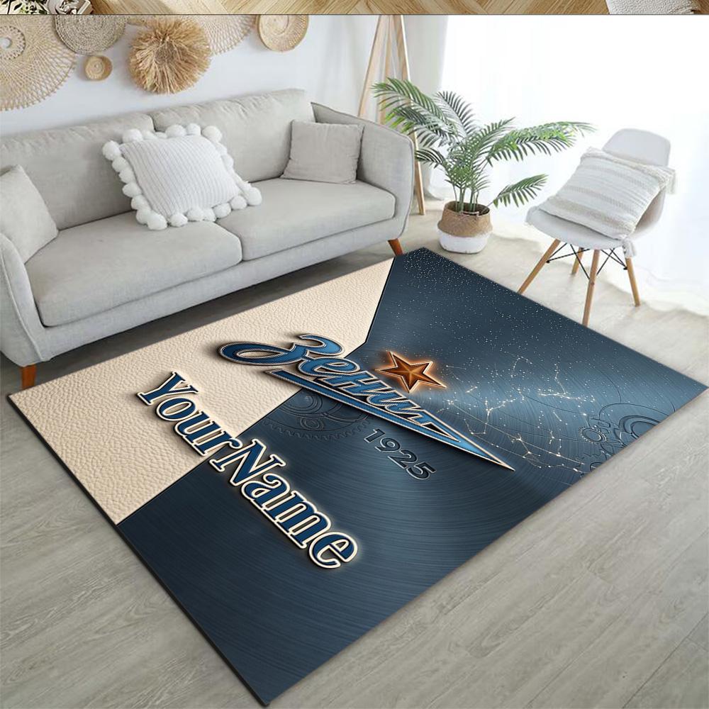 Fc Zenit Saint‑petersburg 23 Personalized Name Carpet Perfect for Kitchen Entryway Outdoor Living Rooms Anti-slip Rug Anime Office Decor