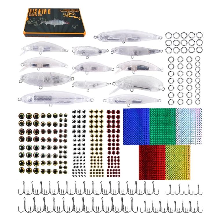 

Lure Making Supply Include Hook Split Rings Lure Eye Sticker Crankbaits Minnow Set Fishing Lures Making Set 1
