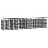 VidaXL Outdoor Kennel with Roof for Dogs Steel 18.43 M² Cage Enclosure 3097955