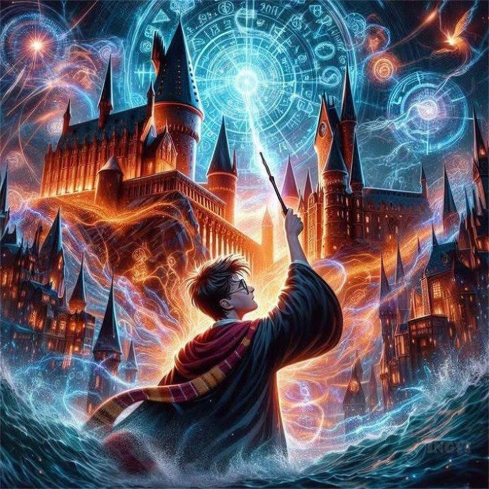 Harry Potter Hogwarts College 5D DIY Diamond Painting Kit Embroidery Handmade Art Gift Cross Stitch Crafts Home Decoration