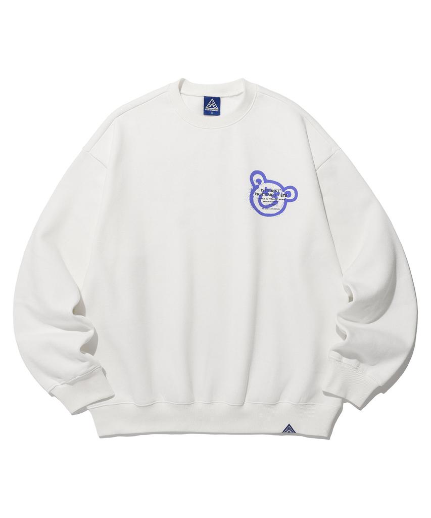 ISTKUNST Bear&Smiley Sweatshirts_White(Ik2Dfmm442A)