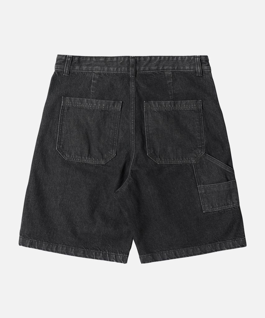 FRIZMWORKS Washed Denim Double Knee Shorts _ Washed Black