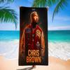 C-Chris B-Brown Rapper Classic Movie Big Microfiber Beach Towels Quick Dry Towel Sand Beach Towels Pool Towel for Travel Swim