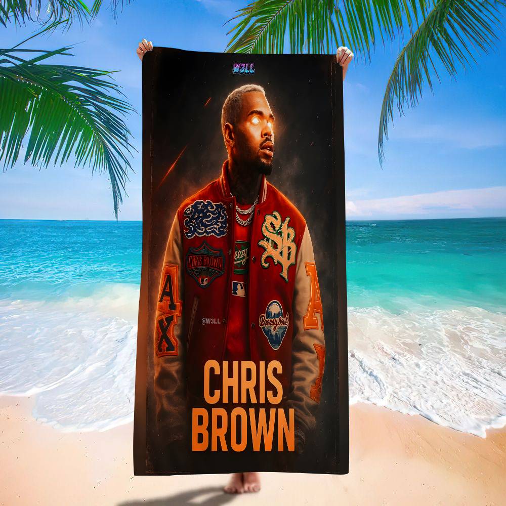 C-Chris B-Brown Rapper Classic Movie Big Microfiber Beach Towels Quick Dry Towel Sand Beach Towels Pool Towel for Travel Swim