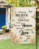 Hummingbird Memorial Garden Ag Double Sided Burlap, Memorial, 12 X 18 Inch XXQ