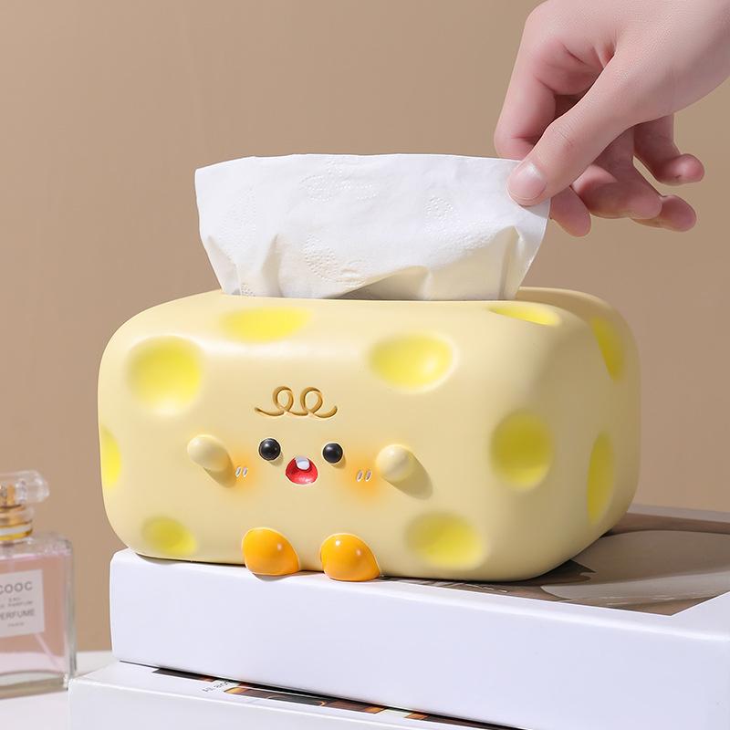 Creative Pumping Carton Living Room Tissue Box Light Luxury High-end Resin Ornament Coffee Table Decoration Home