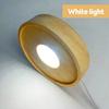 Wood Art Display Holder Round LED Light Dispaly Base Display Stand Night Lamp Base  bedrooms