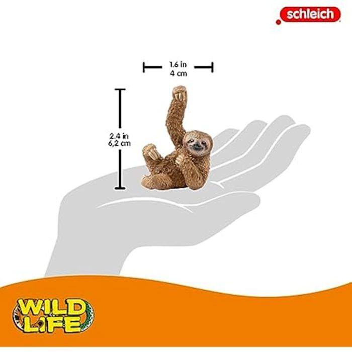 Figurine - schleich - 14793 - paresseux - 3 x 4 x 6 cm - marron - dès 3 ans