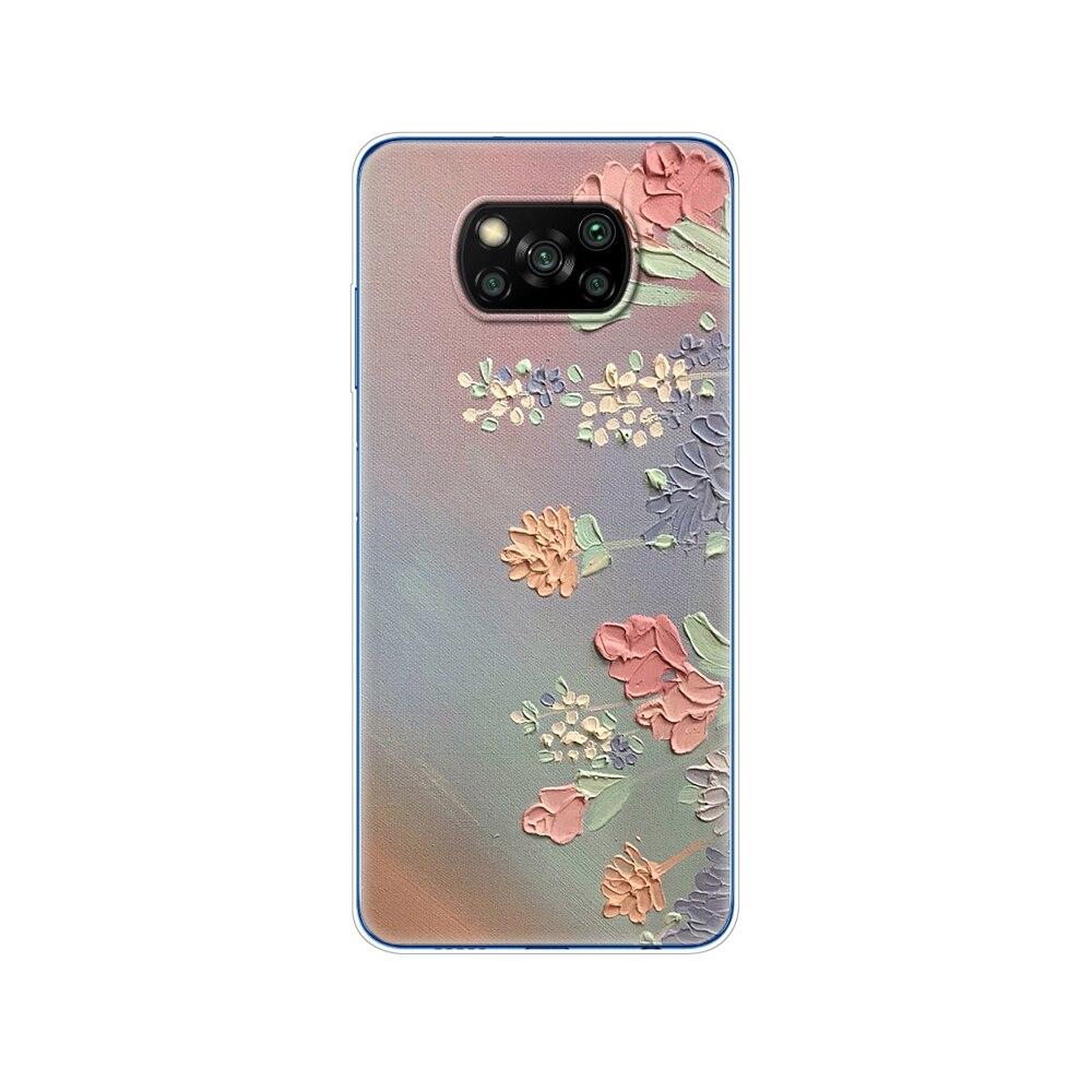 Für Xiaomi Poco X3 NFC x3 pro Hülle Silikon Weiche Rückseite TPU Bumper für Poco X 3 NFC 6.67'' Global Handyhülle Winter Schnee Weihnachten